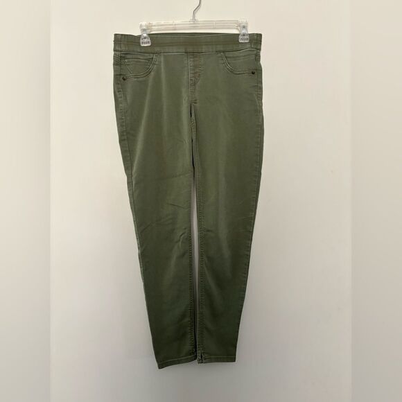 Democracy "the glider" Skinny Pants SZ 6 Green Stretch Minimal Capsule - Picture 1 of 5